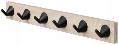 Produktbild von FURNITECO Wandgarderobe Loft mit 6 Haken Sonoma Eiche