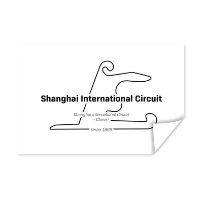 Produktbild von MuchoWow® Poster China - Formel 1 - Rennstrecke 60x40 cm - Schlafzimmerdekoration