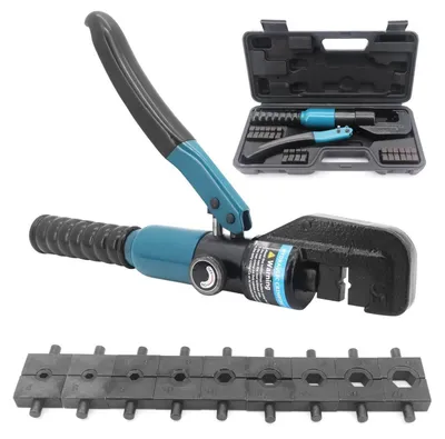 Obrázok produktu pre Hydraulické kliešte na krímenie, 9 tvarov, 4-70 mm², konektory, kliešte na krímenie