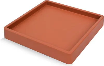 Produktbild von Pflanzenroller, Blummenroller, Untersetzer für Blumen, eckig, Terrakotta 30x30 cm