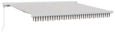Obrázok produktu pre vidaXL Rozťahovacia markíza, svetlosivá a biela, 500 x 300 cm