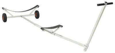 Immagine prodotto di vidaXL Rimorchio per barche regolabile con pneumatici ad aria, portata 200 kg, colore argento
