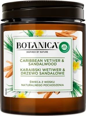 Produktbild von Air Wick, Botanica Karibik Vetiver &amp/ Sandelholz Kerze, 205g