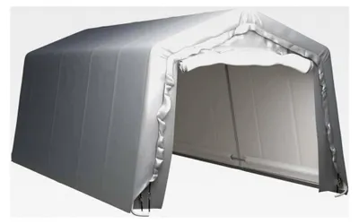 Produktbild von Lagerzelt UV-beständig Industriezelt Zelthalle Weidezelt Zeltgarage Foliengarage Unterstand Lagerhalle Stahl Grau 300 x 600 cm