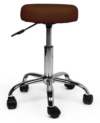 Image de Tabouret à roulettes ergonomique marron