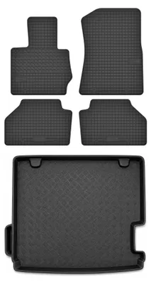 Produktbild von Gummimatten + Kofferraumwanne für BMW X3 F25 2010-2017 (SUV, Standard-Kofferraum) – Schwarz, passgenau – Wielganizator