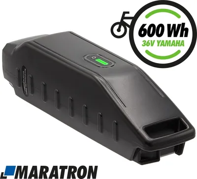 Produktbild von MARATRON® Ersatz-Akku für YAMAHA Rahmenakku 600Wh 36V - Jetzt mit verbesserter Ladebuchse!