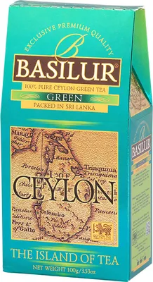 Produktbild von BASILUR Ceylon Grüntee aus zarten Young-Hyson-Blättern ohne Zusätze, in einer Kegelform 100g