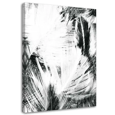 Produktbild von Leinwandbild schwarz-weiße abstraktion 40x60 cm Feeby grau wandbild bereit zum aufhängen
