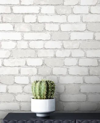 Produktbild von NEWROOM Tapete Weiß Vliestapete 3D-Optik - Steintapete Industrial Grau Beige Stein Naturstein Ziegelstein Loft