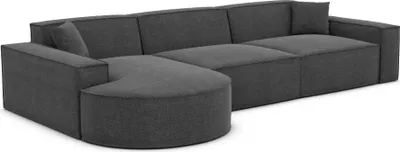 Produktbild von Strukturstoff L-Form Sofa Brevia Anthrazit Links