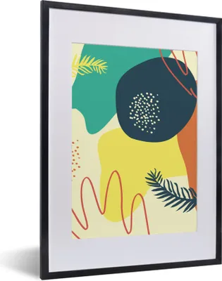 Produktbild von MuchoWow® Gerahmtes Poster Sommer - Abstrakt - Farben 30x40 cm - Poster mit Schwarzem Bilderrahmen Wandposter Rahmen Foto Bilder - Wandposter Schlafzimmer