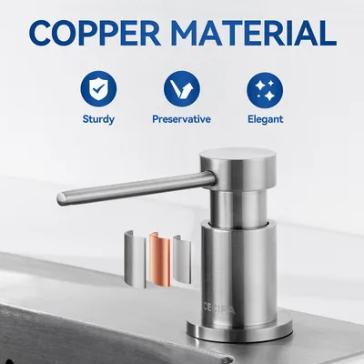 Produktbild von CECIPA 300ML Einbau-Seifenspender – 360° drehbar, mit Verlängerungsschlauch | Seifenspender & Seifenschalen für Küche & Spüle