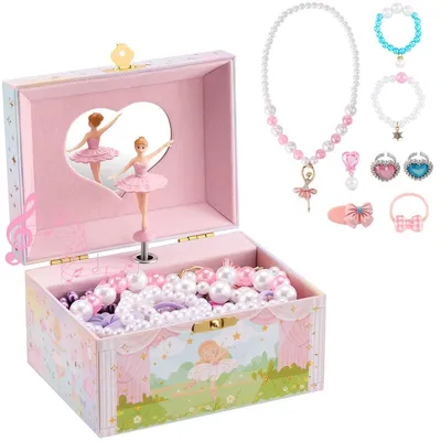 Produktbild von Spieldose Schmuckkästchen Schmuckdose Ballerina - Tanzende Ballerina - 11,3 x 14,8 x 8,2 cm - Für Mädchen