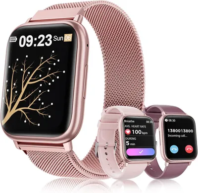Produktbild von Loekneue Damen Smartwatch mit Telefonfunktion 1.83" Touchscreen Fitnessuhr mit SpO2 Schlafmonitor Herzfrequenz & 107+ Sportmodi