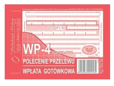 Produktbild von Formular „Überweisungsformular für Bareinzahlungen“, 80 Blatt
