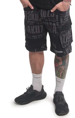 Produktbild von Yakuza Herren Anyone Allover Cargo Shorts, Schwarz, 31W