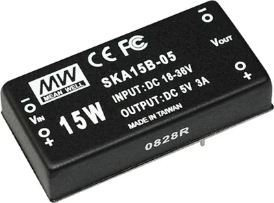 Produktbild von MEANWELL SKA15C-5, DC DC-Wandler, 36-72V:+5V 3000mA 15W