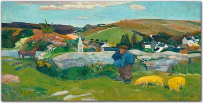 Produktbild von Coloray Bild aus Leinwand 120x60 Leinwand Dekoration - Schweinehirt Gauguin