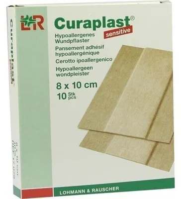 Produktbild von CURAPLAST Wundschnellverb.sensitiv 8x10 cm 1 m