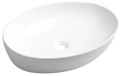 Produktbild von Sapho PERA Keramik-Waschtisch 62,5x42 cm, zum Aufsetzen, Weiß