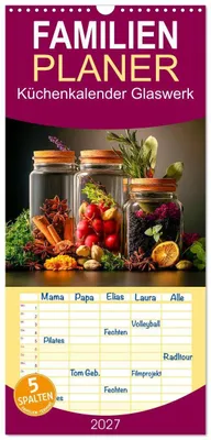 Produktbild von Familienplaner 2027 - Küchenkalender Glaswerk mit 5 Spalten (Wandkalender, 21 x 45 cm) CALVENDO