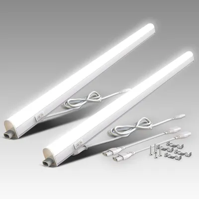 Image de B.K.Licht lot de 2 réglettes LED pour cuisine et atelier, platine LED 15W, longueur 873 mm, 1500 Lm, lumière blanche neutre 4000K