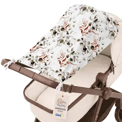 Produktbild von Sonnensegel Kinderwagen 70x45 cm Sonnenschutz UV Schutz Baby Polyester Blätter
