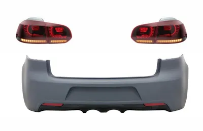 Zdjęcie produktu dla Zderzak i tylne światła LED Reversible Static dla VW Golf VI 2008-2013 R20 Look