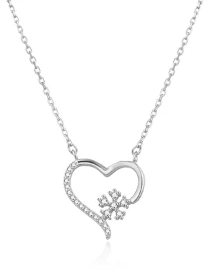 Image de Charmant collier cœur en argent AGS1567/47