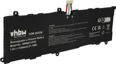 Produktbild von vhbw Akku Ersatz für Dell TXJ69, 2H2G4 21CP5/63/105, HFRC3, 2H2G4 für Tablet Pad (5100 mAh, 7,4 V, Li-Polymer)