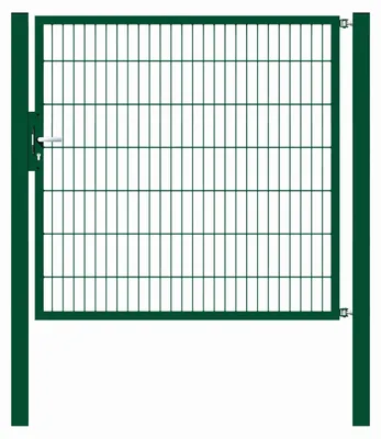 Produktbild von Alberts Einzeltor Flexo mit Zubehör, zum Einbetonieren, grün, Breite 150 cm, Höhe 140 cm
