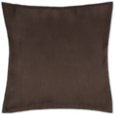 A brown pillowcase is shown flat against a white background.