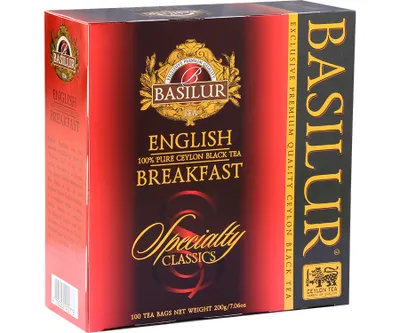 Zdjęcie produktu dla Basilur ENGLISH BREAKFAST herbata czarna SPECJALITY CLASSICS - 100x2g