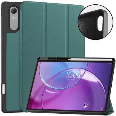 Produktbild von Lenovo Idea Tab Pro Gen 2 Hülle - Coverup Tri-Fold Ständer Klapphülle mit Schlaf/Wach-Funktion und Stylushalter - Grün