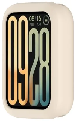 Produktbild von Für Xiaomi Smart Band 9 Pro Silikon Design Watch Schutz Gehäuse Hülle Case Cover Beige