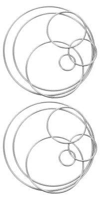 Produktbild von 12 Edelstahlringe mit 14 cm Durchmesser und 3 mm Drahtstärke für Traumfänger, Makramee und handgemachte Dekorationen