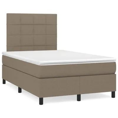Produktbild von Boxspringbett mit Matratze Taupe 120x200 cm Stoff