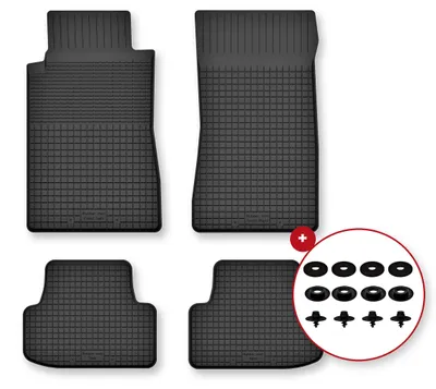 Image de Tapis auto caoutchouc bac pour Chevrolet Camaro V 2006-2015 4 pièces avec clips