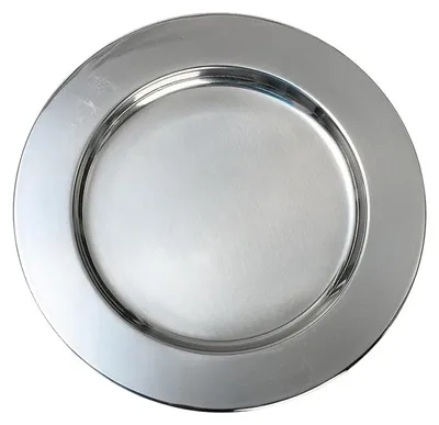 Kerzenplatte aus Edelstahl poliert 17 cm
