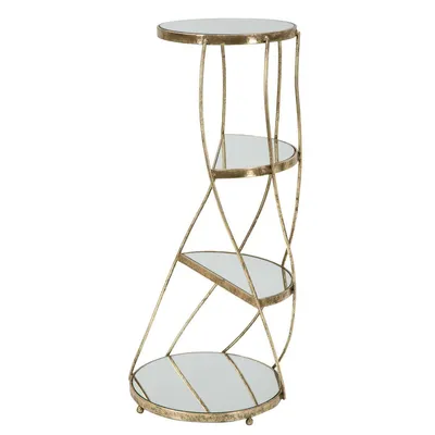 Produktbild von Mauro Ferretti Telefontisch Twisty Ø 38x86 cm gold
