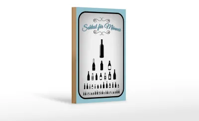 Produktbild von Holzschild Spruch 12x18cm Sehtest für Männer Bier Alkohol
