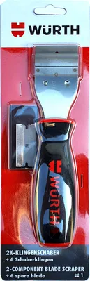A product package for a Würth blade scraper.