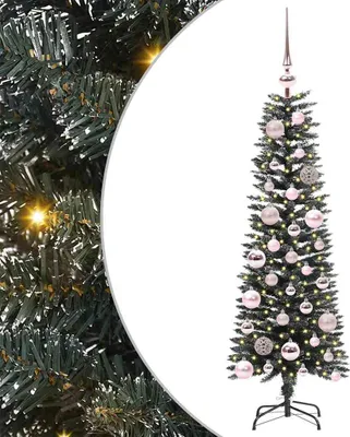 Image de vidaXL Sapin de Noël artificiel avec 150 LEDs avec support Vert 120 cm