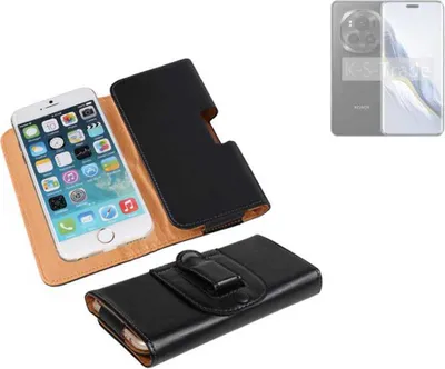 Produktbild von K-S-Trade Schützhülle Handyhülle kompatibel mit Honor Magic6 Pro Holster Gürtel Tasche Schutzhülle Handy-Tasche Smartphone Case Seitentasche