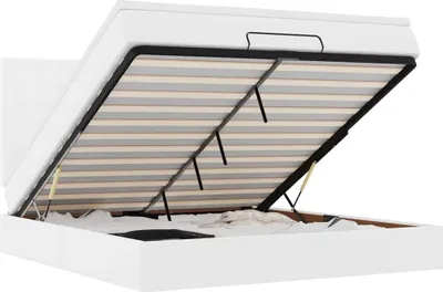 Zdjęcie produktu dla vidaXL Łóżko otomana z materacem białe 160x200 cm imitacja skóry