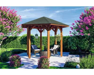 Produktbild von Pavillon SKAN HOLZ Nancy Gr. 1 ø 360 cm nußbaum