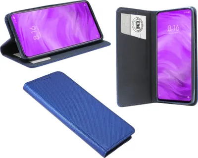 Produktbild von cofi1453® Buch Tasche "Smart" kompatibel mit XIAOMI MI 9T / 9T PRO Handy Hülle Etui Brieftasche Schutzhülle mit Standfunktion, Kartenfach Blau