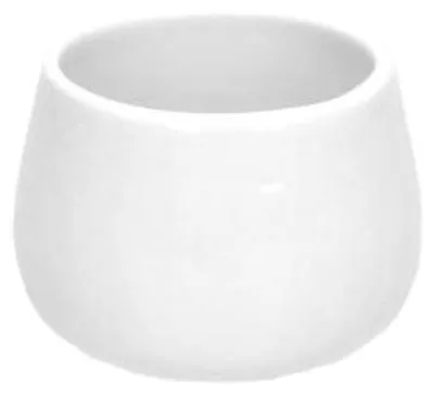 Zdjęcie produktu dla Pomax Porcelino, kwadratowy kubek z porcelany, biały, średnica 7 cm, wysokość 5 cm