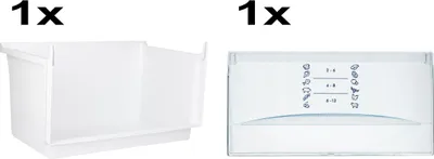 Produktbild von SET Original Liebherr Gefrierfachschublade 7426933 Blende 9041804 KühlGefrierKombination Gefrierschrank Schublade Gefrierfach 365x190x198mm Schubladenblende 365x85x25mm